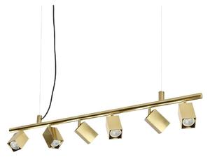Ideal Lux - Lustră LED suspendată pe cablu DYNAMITE, 6x GU10/7W/230V, CRI 90, alamă