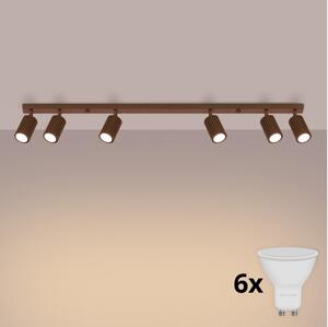 Brilagi - Spot LED CRESTO 6x GU10/10W/230V maro