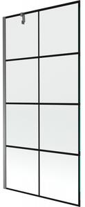 Mexen Next, paravan de baie cu 1 aripă 90 x 150 cm, sticlă transparentă de 6 mm - model negru, grafit, 895-090-000-00-77-95