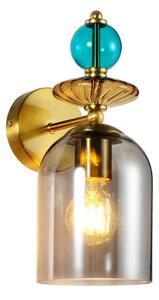 Aplica de perete TROPEA 1xE27/15W/230V auriu/albastru/bej fumuriu/gri
