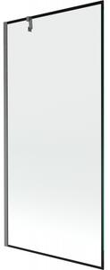 Mexen Next, paravan de baie cu 1 aripă 90 x 150 cm, sticlă transparentă de 6 mm - model negru, grafit periat, 895-090-000-00-70-66