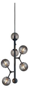 Halo Design 738854 - Lustră cu cablu ATOM, 6xG9/28W/230V, diametru 30 cm, negru/k. negru