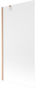 Mexen Next, paravan de baie cu 1 aripă 90 x 150 cm, sticlă mată 6 mm, cupru mat, 895-090-000-00-30-65