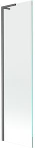 Mexen Next, paravan de baie 1 aripă 50 x 150 cm, aripă fixă, sticlă transparentă de 6 mm, profil grafit lustruit, 895-050-000-03-00-66