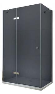 Mexen Roma, cabina de dus 120 (usa) x 120 (perete) cm, sticla gri 6mm, profil cromat, 854-120-120-01-40