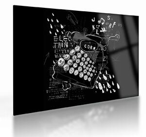 Tablou pe sticlă - Desen în stilul lui Banksy (70x50 cm)