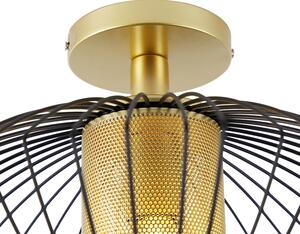 Plafoniera design auriu cu negru - Dobrado