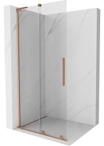 Mexen Velar L, paravan de duș glisant Walk-in 100 x 200 cm, sticlă transparentă de 8 mm, cupru mat, 871-100-003-03-65