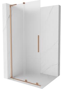 Mexen Velar L, paravan de duș glisant Walk-in 120 x 200 cm, sticlă mată 8 mm, cupru mat, 871-120-003-33-65