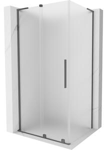 Mexen Velar L, cabină de duș cu ușă glisantă 90 x 100 cm, sticlă mată 8 mm, grafit lustruit, 871-090-100-33-95