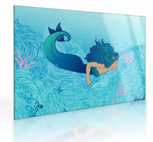 Tablou pe sticlă - Sirena (70x50 cm)