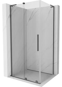 Mexen Velar L, cabină de duș cu ușă glisantă 120 x 70 cm, sticlă transparentă de 8 mm, grafit lustruit, 871-120-070-03-95