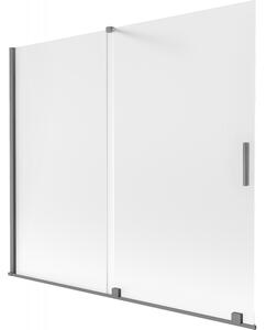 Mexen Velar, paravan de baie glisant cu 2 aripi 180 x 150 cm, sticlă mată 8 mm, grafit lustruit, 896-180-000-31-95