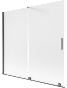 Mexen Velar, paravan de baie glisant cu 2 aripi 170 x 150 cm, sticlă mată 8 mm, grafit lustruit, 896-170-000-31-95