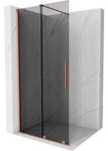 Mexen Velar, paravan de dus cu usa culisanta Walk-in 100 x 200 cm, sticla gri 8mm, cupru mat, 871-100-000-43-65