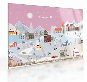 Tablou pe sticlă - Iarma magică (70x50 cm)