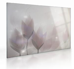 Tablou pe sticlă - Flori de crocus (70x50 cm)