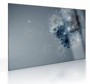 Tablou pe sticlă - Flori delicate (70x50 cm)