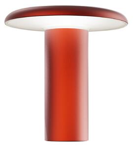 Artemide Lampă de masă cu LED Takku baterie reîncărcabilă, roșu, reglabil, Roșu, Camera de zi / sufragerie, Metal, Design