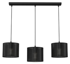 Euluna Lampă suspendată Jovin, 3 becuri, liniară, negru, reglabil, Negru, Camera de zi / sufragerie, Metal, Modern