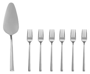 Set tacamuri inox servire desert, 7 piese, Como Silver