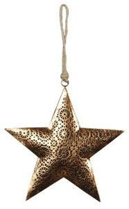 Decoratiune Star din metal aramiu 20 cm