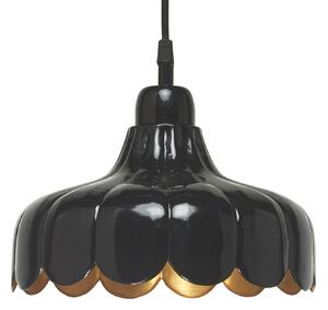 PR Home Lampă suspendată Wells Small negru/auriu Ø 24 cm priză, reglabil, Negru, Camera de zi / sufragerie, Metal