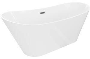 Mexen Dora, cadă de sine stătătoare 150 x 75 cm, alb, preaplin grafit periat, 52071507500-66
