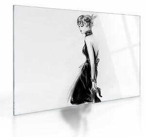 Tablou pe sticlă - Ilusție de modă (70x50 cm)