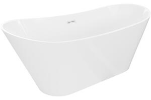 Mexen Dora, cadă de sine stătătoare 150 x 75 cm, alb, preaplin alb, 52071507500-20