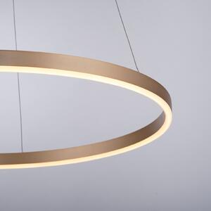 JUST LIGHT. GmbH Ritus Lampă suspendată LED, Ø 58,5 cm, alamă mată, reglabil, Bronz / Alamă Veche, Camera de zi / sufragerie, Metal, Modern