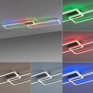 JUST LIGHT. GmbH Plafonieră LED Felix60, 121 cm x 29,5 cm, reglabil, Metalic, Camera de zi / sufragerie, Metal
