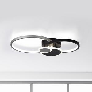 JUST LIGHT. GmbH Plafonieră cu LED Papilon, 58x48cm, Negru, Camera de zi / sufragerie, Metal, Modern