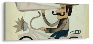 Tablou - Astronom pe bicicletă (120x50 cm)