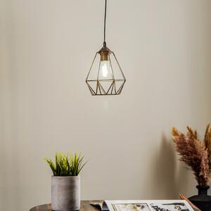 Luminex Lampă suspendată Jin, negru, 1 bec, reglabil, Negru, Camera de zi / sufragerie, Metal, Modern