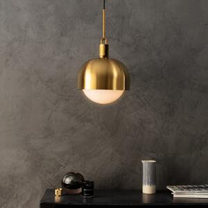 Buster + Punch Furculiță Alamă cu furculiță / sticlă opalină Ø 25 cm, reglabil, Auriu / Alamă, Camera de zi / sufragerie, Metal