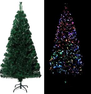 Pom de Crăciun artificial cu suport, verde, 120cm, fibră optică