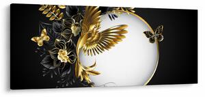 Tablou - Bile cu motive aurii (120x50 cm)