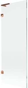 Mexen, Paravan de baie Mexen Lunar L cu 1 aripă 70 x 150 cm, transparent, auriu roz - 897L-070-000-60-00