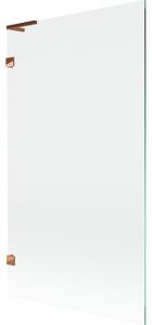 Mexen, Paravan de baie Mexen Lunar L cu 1 aripă 100 x 150 cm, transparent, auriu roz - 897L-100-000-60-00