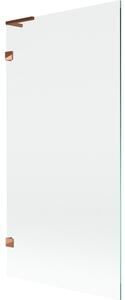 Mexen, Paravan de baie Mexen Lunar L cu 1 aripă 90 x 150 cm, transparent, auriu roz - 897L-090-000-60-00