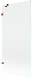 Mexen, Paravan de baie Mexen Lunar cu 1 aripă 90 x 150 cm, transparent, auriu roz - 897-090-000-60-00