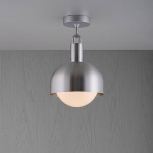 Buster + Punch cu furculiță pentru tavan din oțel/opal Ø 25cm, reglabil, Metalic, Camera de zi / sufragerie, Metal