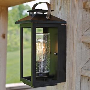 Quintiesse Aplică de exterior Atwater, felinar, negru, 35,5cm, reglabil, Negru, Plastic, Antichitate, Felinar
