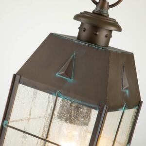 Quintiesse Lampă suspendată exterior Nantucket, negru un flux, reglabil, Negru, Metal, Antichitate