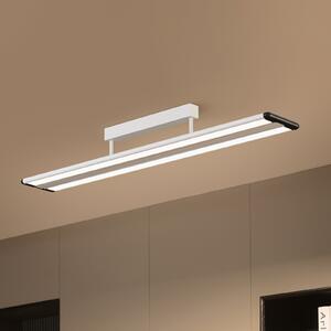PRIOS Prios Yuela plafonieră LED, DALI, 120 cm, argintiu, reglabil, Metalic, Studiu / Birou, Metal, Modern