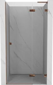 Mexen Lunar L, ușă de duș cu balamale dreapta 70 cm, sticlă transparentă de 8 mm, profil auriu-roz, 834L-070-000-60-00-P