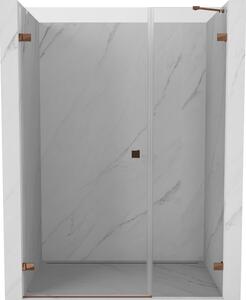 Mexen Lunar-B, ușă de duș cu balamale pe stânga 110 cm, sticlă transparentă de 8 mm, profil auriu-roz, 832S-110-050-60-00-L
