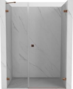 Mexen Lunar-B, ușă de duș cu balamale pe dreapta 110 cm, sticlă transparentă de 8 mm, profil auriu-roz, 832S-110-050-60-00-P