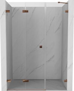 Mexen Lunar-F, ușă de duș cu balamale pe stânga 110 cm, sticlă transparentă de 8 mm, profil auriu-roz, 836S-110-050-60-00-L